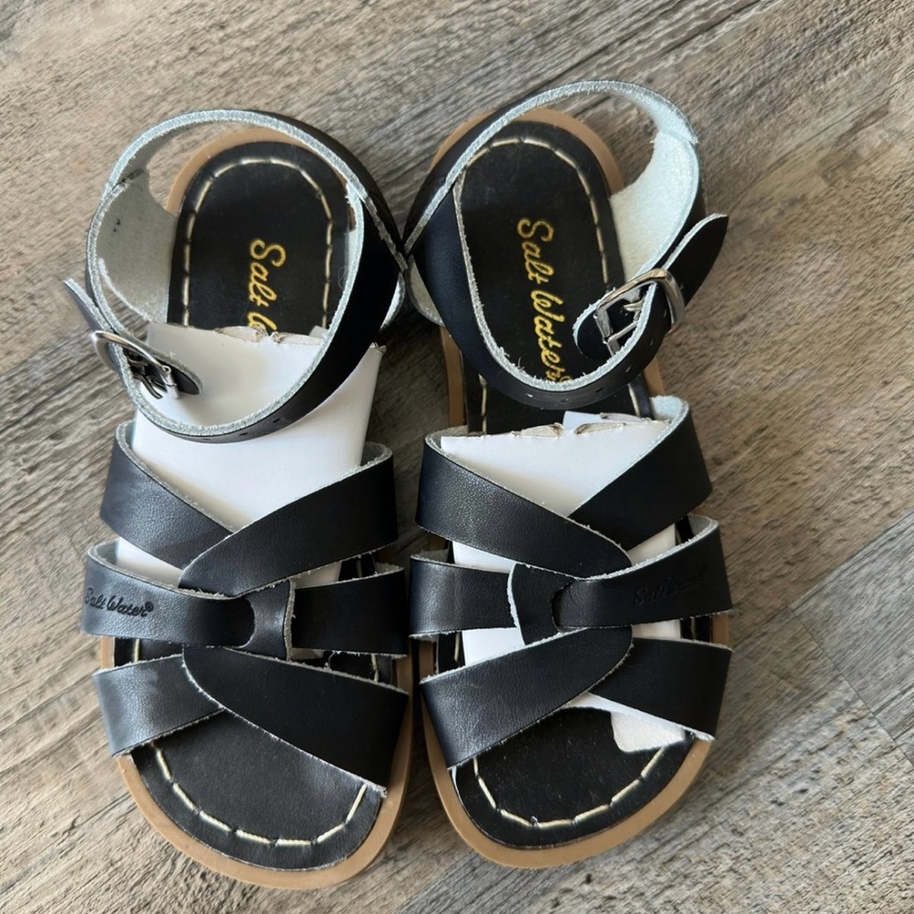 Salt Water Sandals by Hoy Black Kids Sandals
